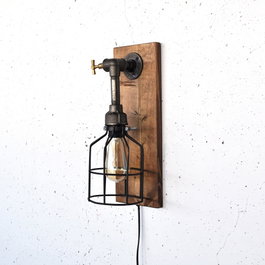 Opviq Lámpara de pared de madera maciza Pp167